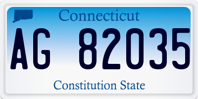 CT license plate AG82035