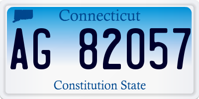 CT license plate AG82057