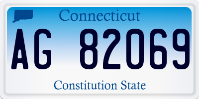 CT license plate AG82069