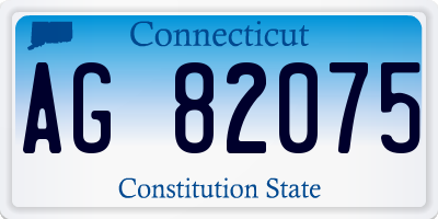 CT license plate AG82075