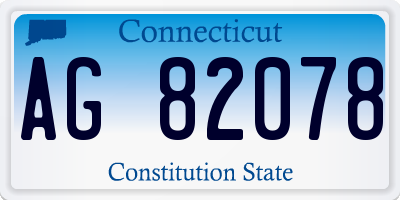 CT license plate AG82078
