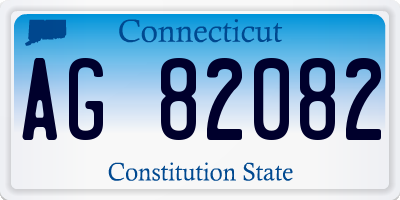 CT license plate AG82082