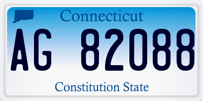 CT license plate AG82088