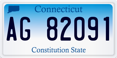 CT license plate AG82091