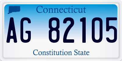 CT license plate AG82105