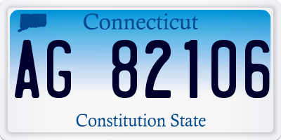 CT license plate AG82106