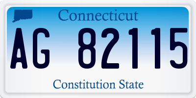 CT license plate AG82115