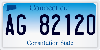 CT license plate AG82120