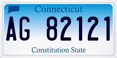 CT license plate AG82121