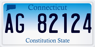 CT license plate AG82124
