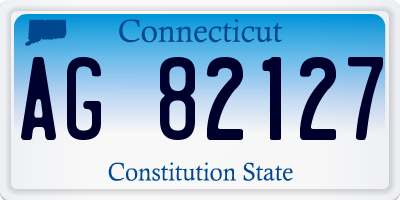 CT license plate AG82127