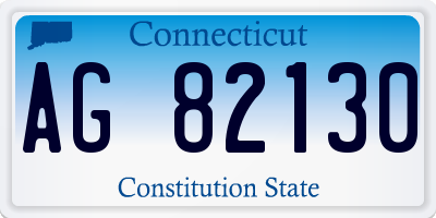 CT license plate AG82130