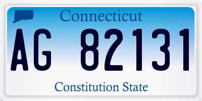 CT license plate AG82131