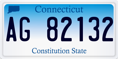 CT license plate AG82132
