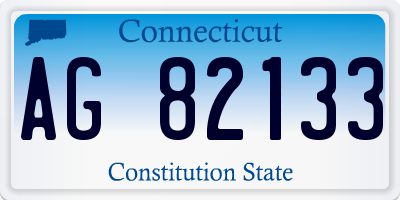 CT license plate AG82133