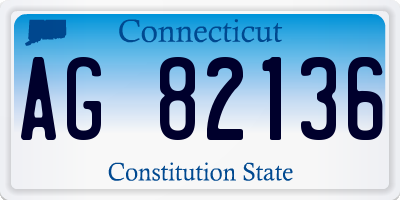 CT license plate AG82136