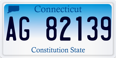 CT license plate AG82139
