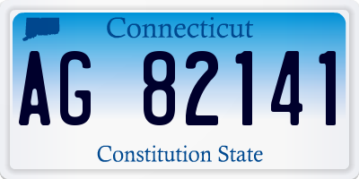 CT license plate AG82141
