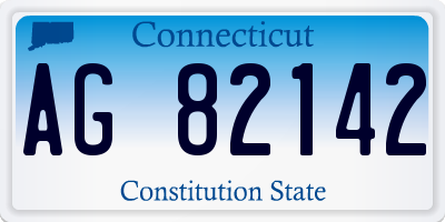 CT license plate AG82142