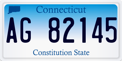 CT license plate AG82145