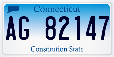 CT license plate AG82147