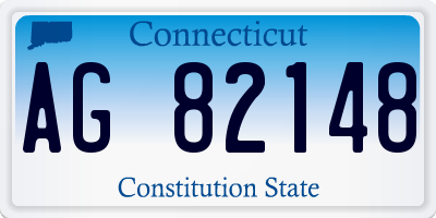CT license plate AG82148
