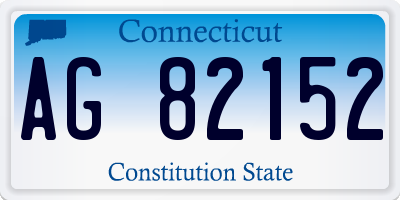 CT license plate AG82152
