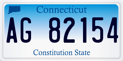 CT license plate AG82154