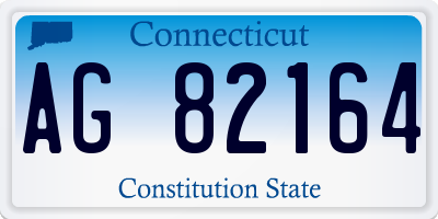 CT license plate AG82164