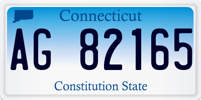 CT license plate AG82165