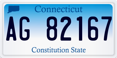 CT license plate AG82167