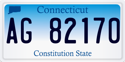 CT license plate AG82170
