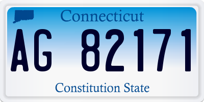 CT license plate AG82171
