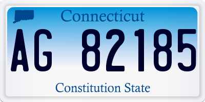 CT license plate AG82185