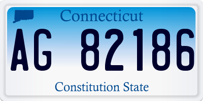 CT license plate AG82186