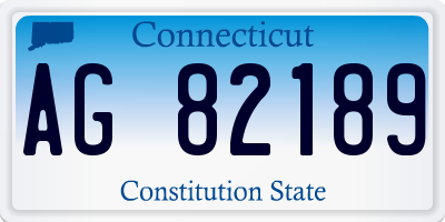 CT license plate AG82189