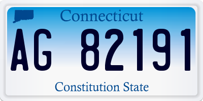 CT license plate AG82191