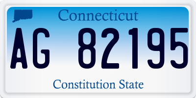 CT license plate AG82195