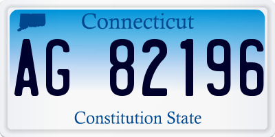 CT license plate AG82196