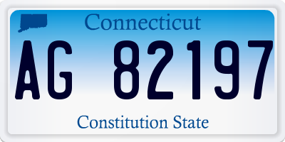 CT license plate AG82197