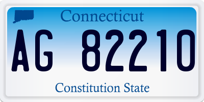 CT license plate AG82210