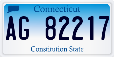 CT license plate AG82217