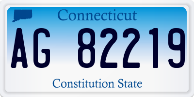 CT license plate AG82219