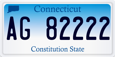 CT license plate AG82222