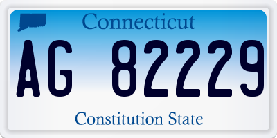 CT license plate AG82229