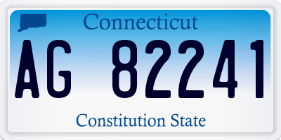 CT license plate AG82241