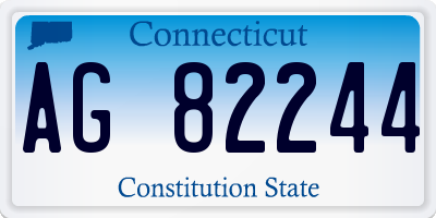 CT license plate AG82244