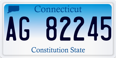 CT license plate AG82245