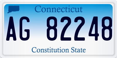 CT license plate AG82248