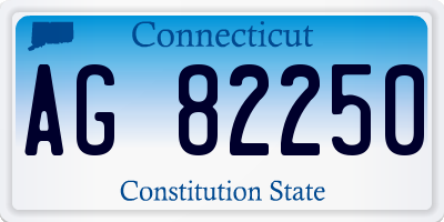 CT license plate AG82250